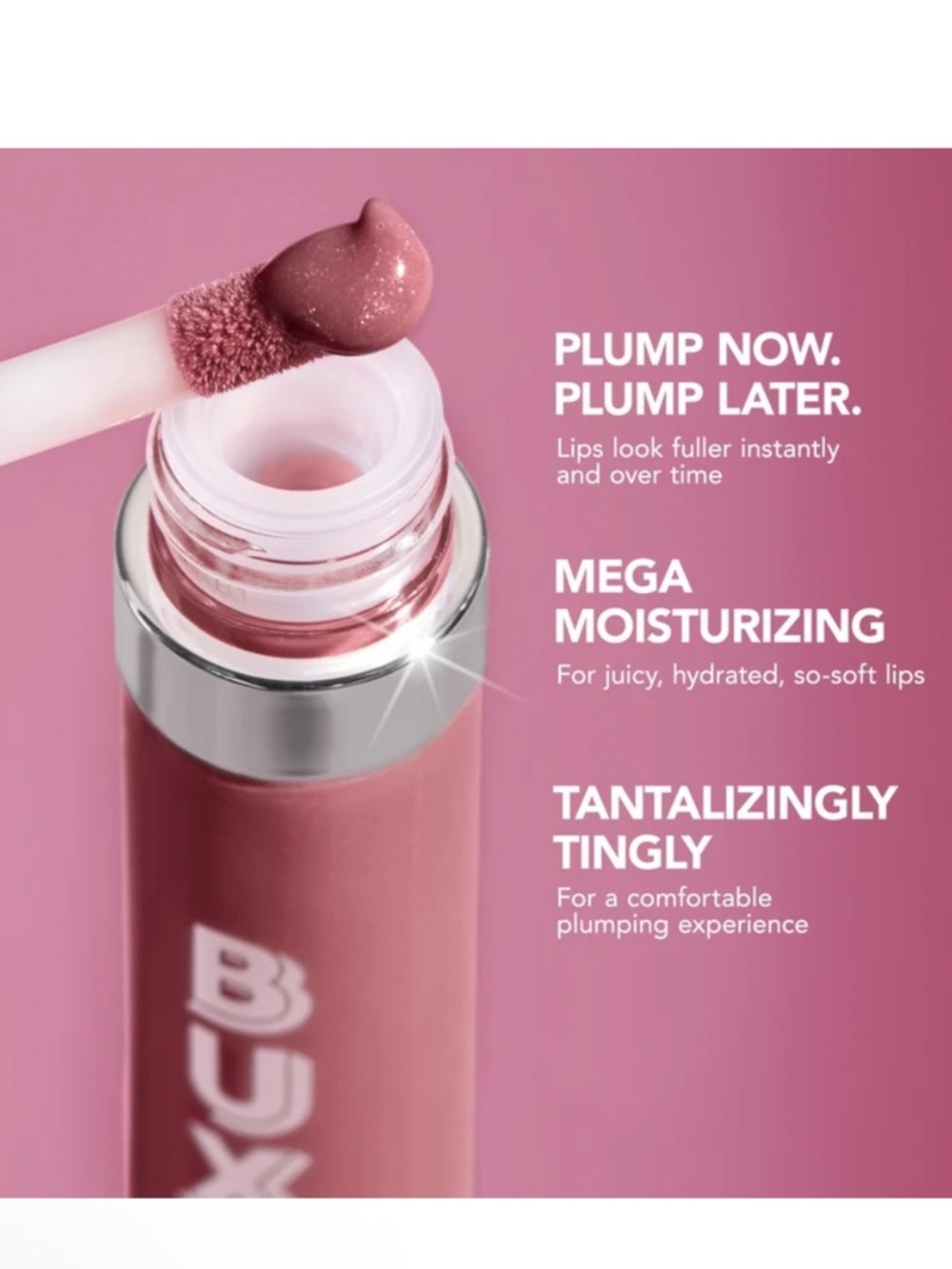 Buxom Jessica Full-On Plumping Lip Polish Gloss- sheer mauve coral pink shimmer - Picture 10 of 15
